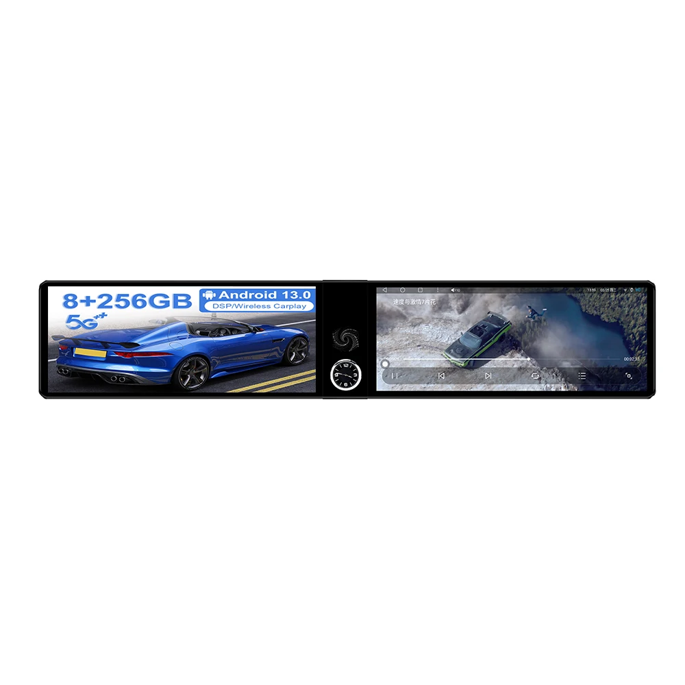 12.3inch Dual Touch Screen 2400*900 Resolution for Audi Q2 2018 - 2021 Android 13 Car Radio Video Multimedia Player GPS HeadUnit