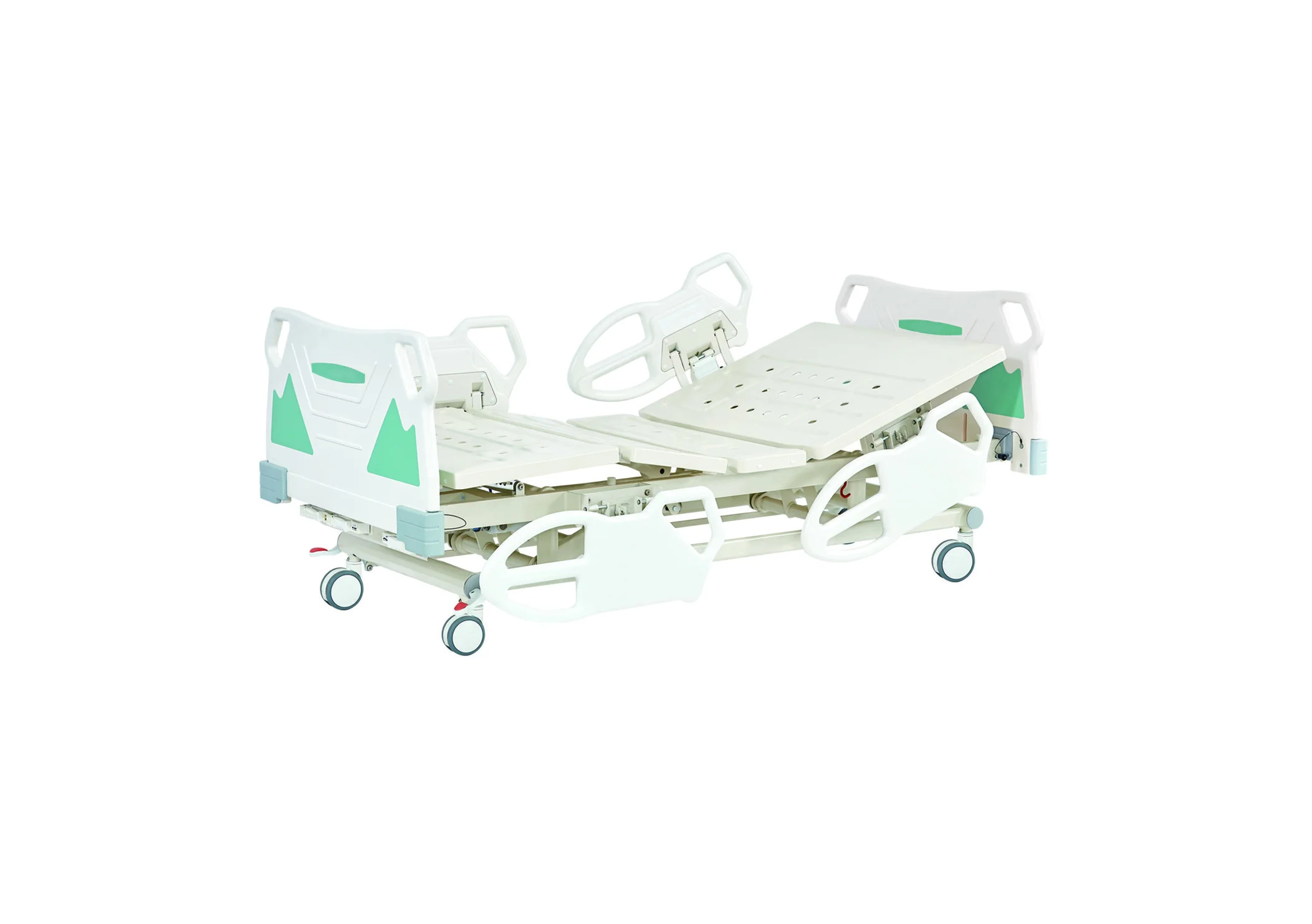 Three-Function 2150*1040*(460-760)mm Medical Nursing Bed Manual Hospital Bed with PP Side Rail