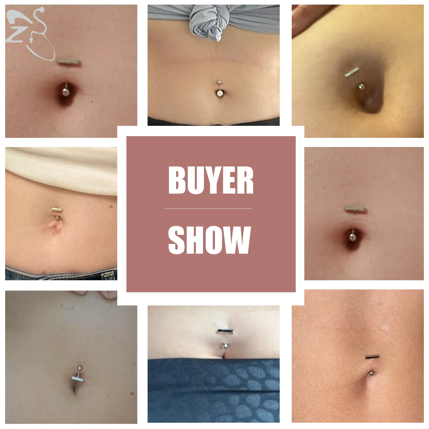 ZS 1 PC Nabelpiercing aus 925er-Sterlingsilber, goldfarben, umgekehrt gebogen, Bauchnabelringe, Kristallopal, Clicker, Nabelringe, 14/16 g – Detail 3