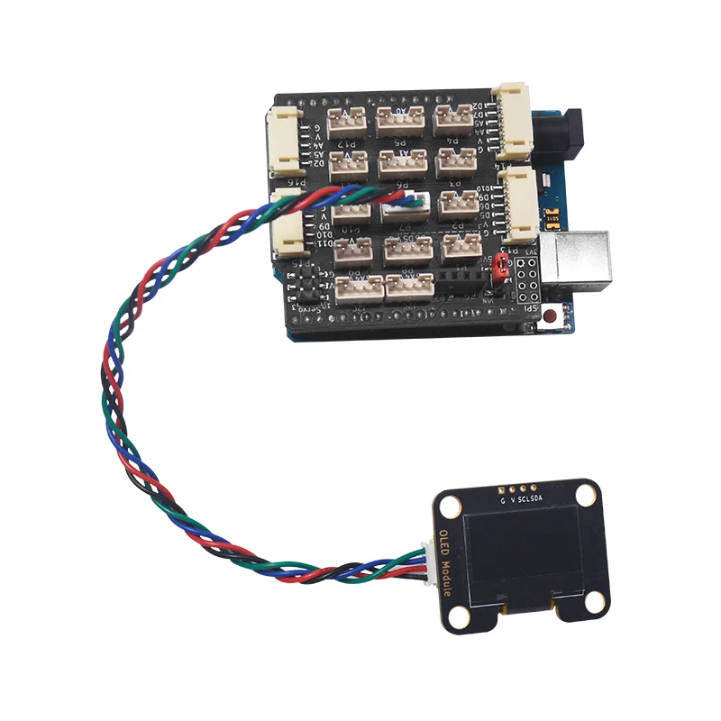 Módulo de exibição oled de 0,96 polegadas ssd1306 12864 tela lcd iic ph2.0 interface anti reversa compatível com lego para arduino
