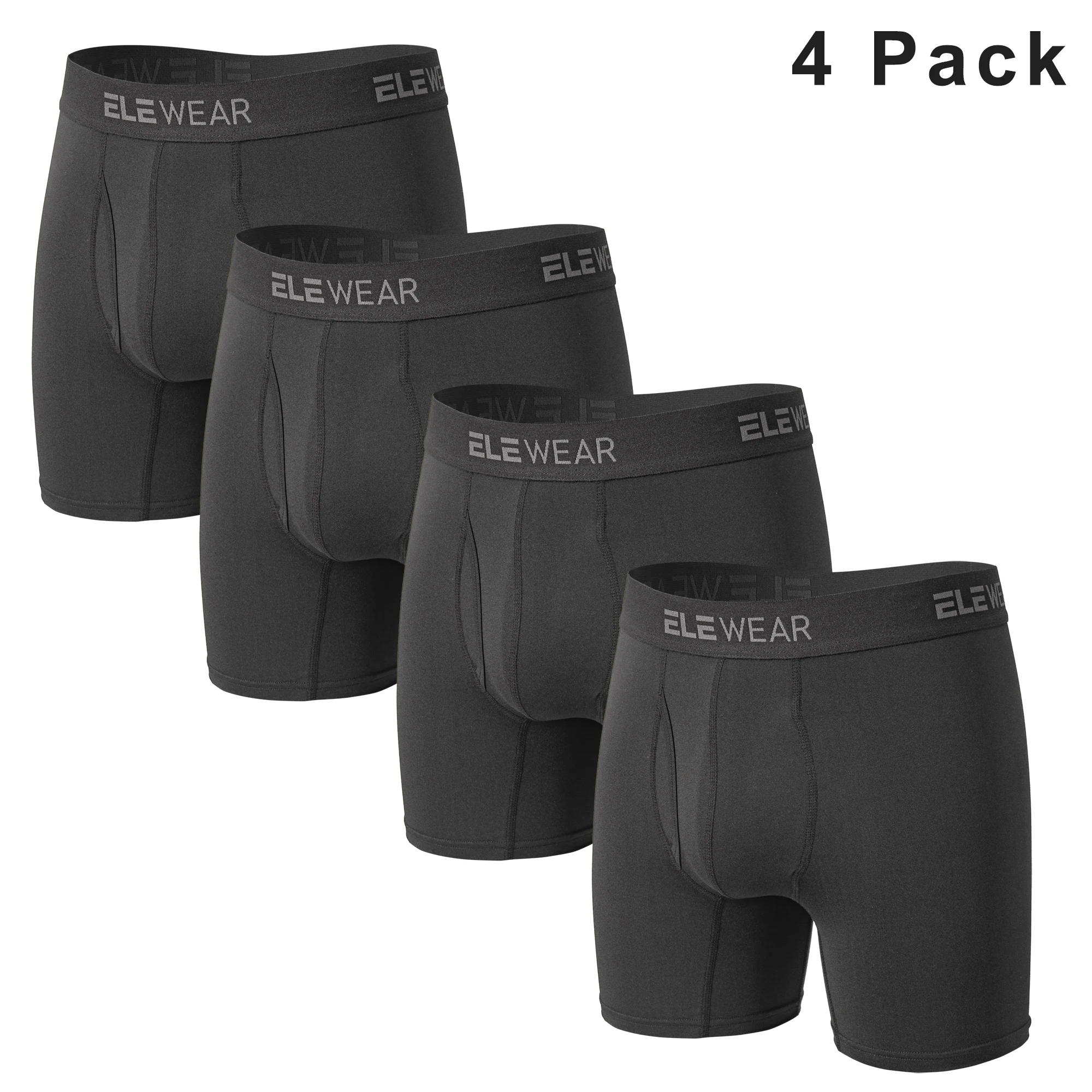 4 عبوات من الملابس الداخلية للرجال مع فتحة قابلة للتنفس للرجال سراويل داخلية للرجال مقاس كبير بوكسر أنيق