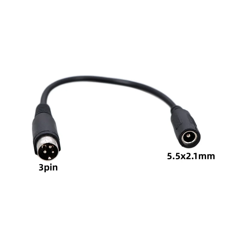 DC Power Supply Adapter Connector Cable 5.5 x 2.1mm Female to 3 Pin Male Cable Lead For Barcode Printer DVD LCD TV PC B4