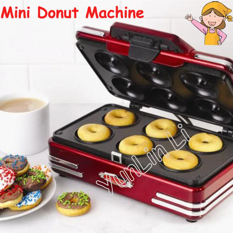 

Electric Donut Making Machine 220V 750W Household Mini Breakfast Machine Baking Tools Donuts Waffle Machine