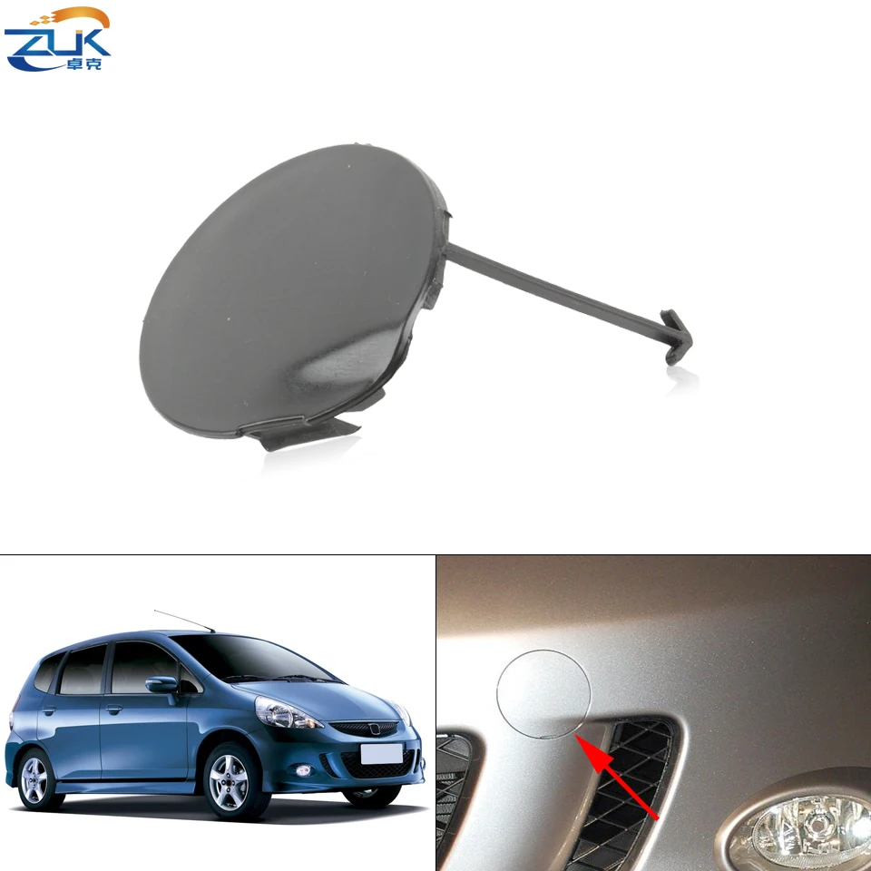 ZUK Front Bumper Towing Hook Cover For HONDA FIT JAZZ Sport 2008 GD1 GD3 OEM:71104-SAA-Z00 None Painted