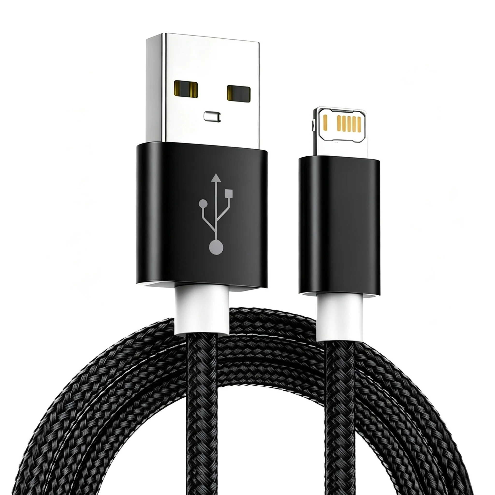 1m Nylon Braided USB Fast Charging Cable For iPhone X XR XS 11 12 13 14 Pro Max 6 6S 7 8 Plus SE 2020 Quick Charge Data Cables