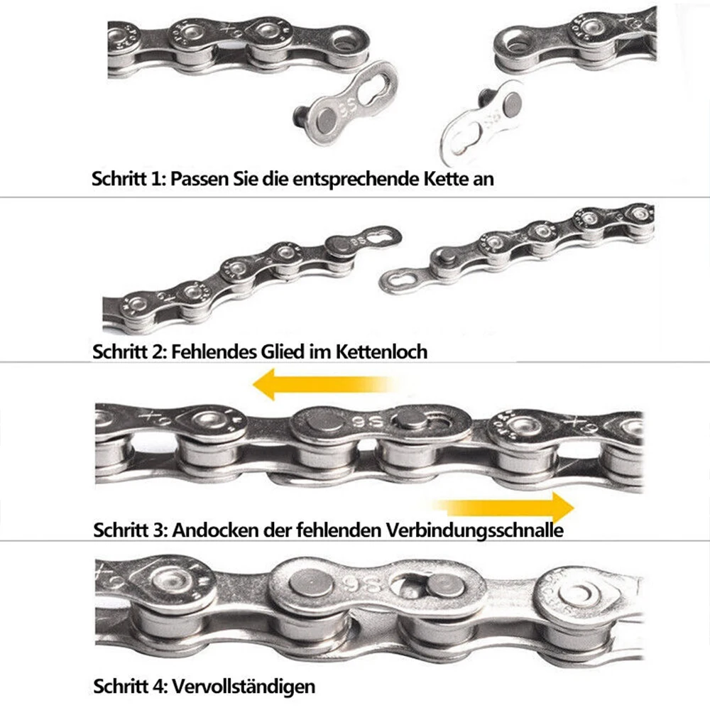 KMC 8 Speed Chain X8 Sier 116 K Stretch-Proof MTB Bicycle Road Univesal UK~