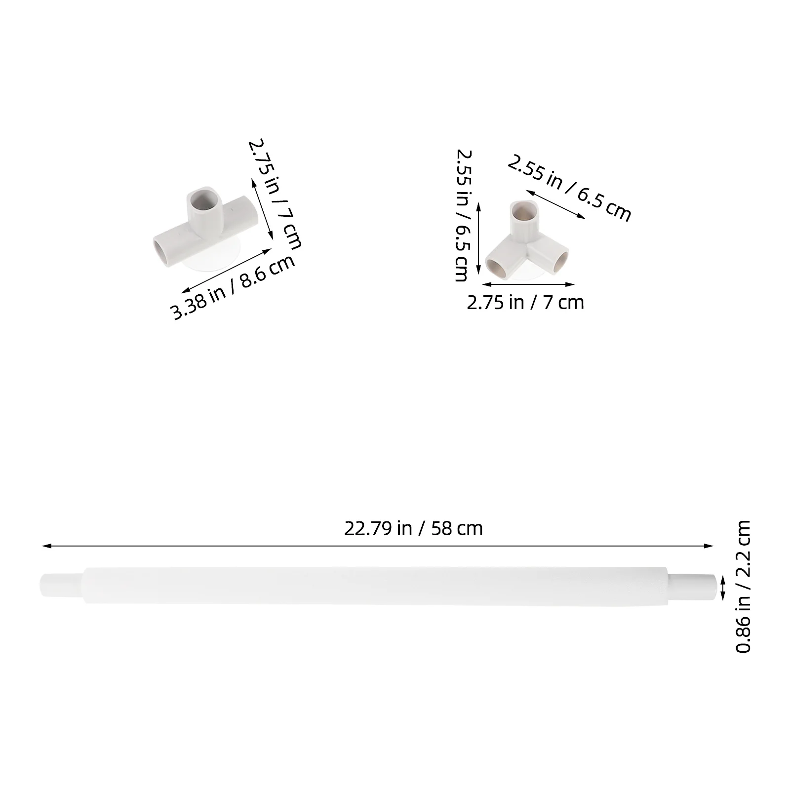 1 set 1 Set Accessori per tubi infantili Aste in acciaio inossidabile avvolte in spugna da 23X0,9 pollici per parti di ricambio per il montaggio del cancello del parco