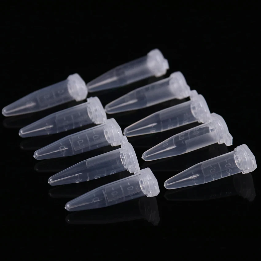 500/1000pcs 0.5ml Pieces of Transparent Mini Plastic Test Tube Centrifuge Tube Tube Container Science Lab Test Accessories