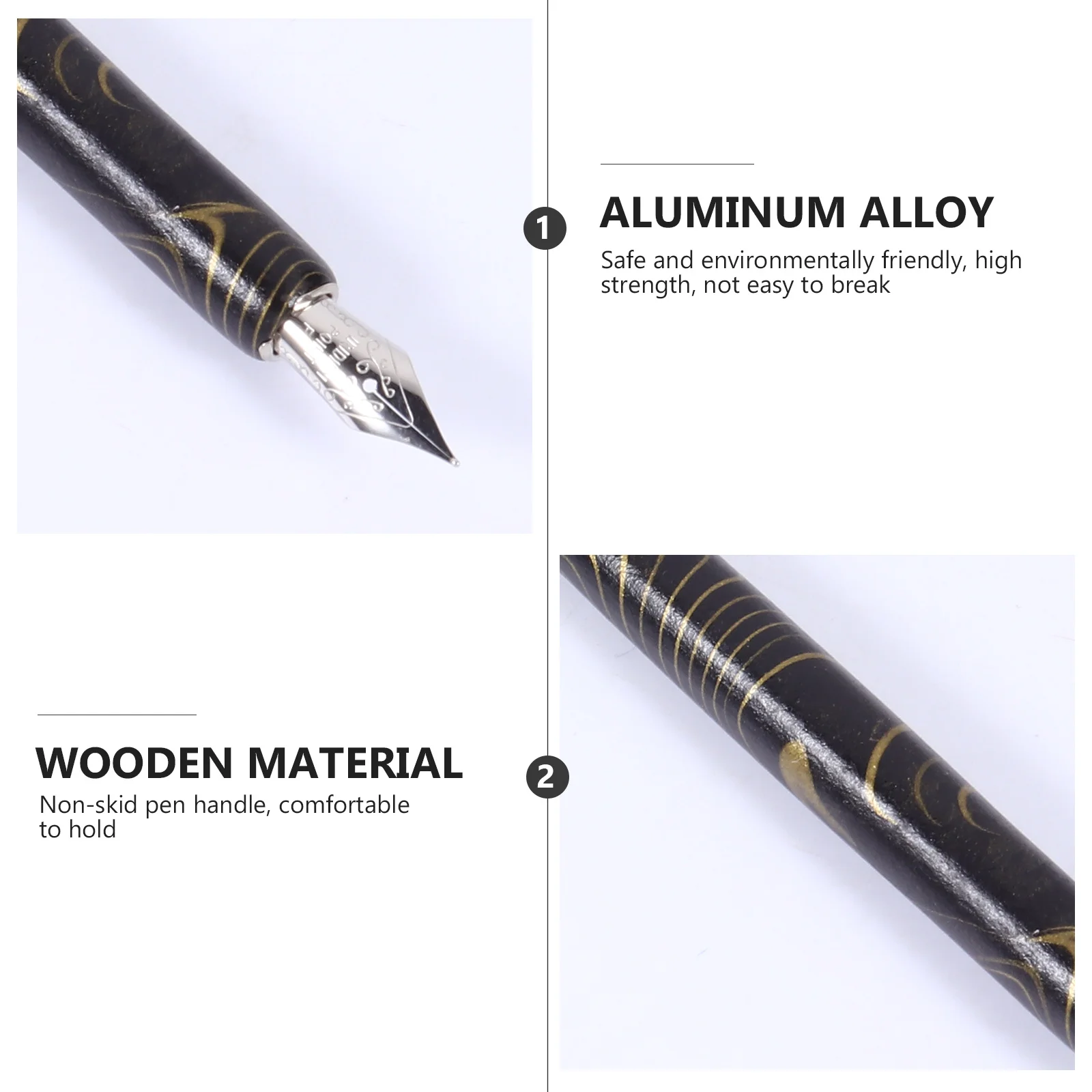 مجموعة واحدة من أقلام الخط الإنجليزي المصنوعة من الخشب الفاخر، قبضة مريحة وتلميع ناعم، هدية رائعة لمجموعة أقلام الخط العائلي