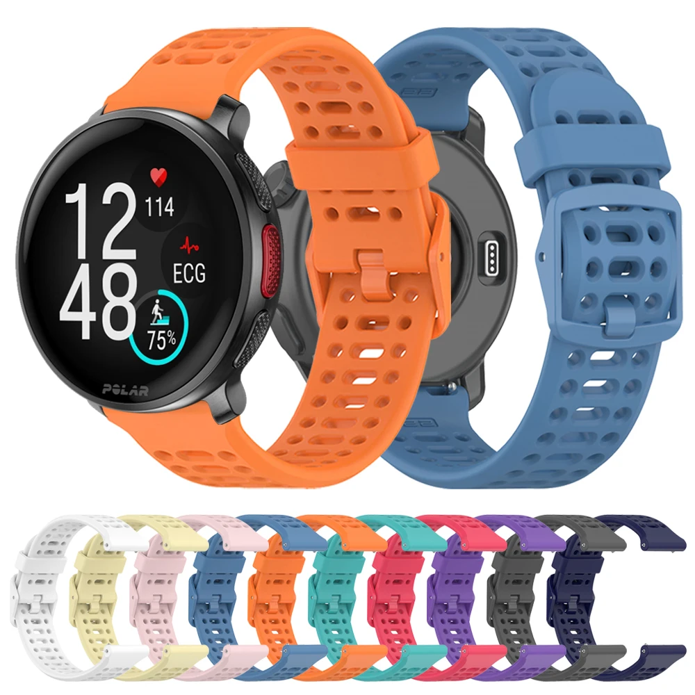 22 มม.20 มม.ซิลิโคนกีฬาสําหรับสายคล้อง Polar Vantage V3 M2/M Grit X Pro Titan สําหรับ Polar Ignite 3 2 Unite Pacer สร้อยข้อมือ