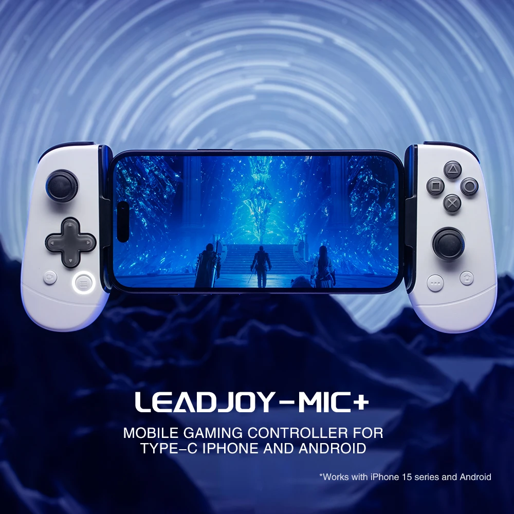 

LEADJOY M1C+ Mobile Phone Gamepad Gaming Controller for iPhone 15 Android 3Ds emulator Cloud Gaming with Hall Effect Joystick