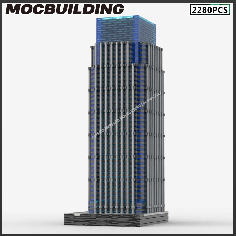 1:650 Schaal Moc Bouwstenen 25 Kanarie Wharf Model Stad Architectuur Technologie Bricks Monteren Display Collectie Speelgoed Geschenken