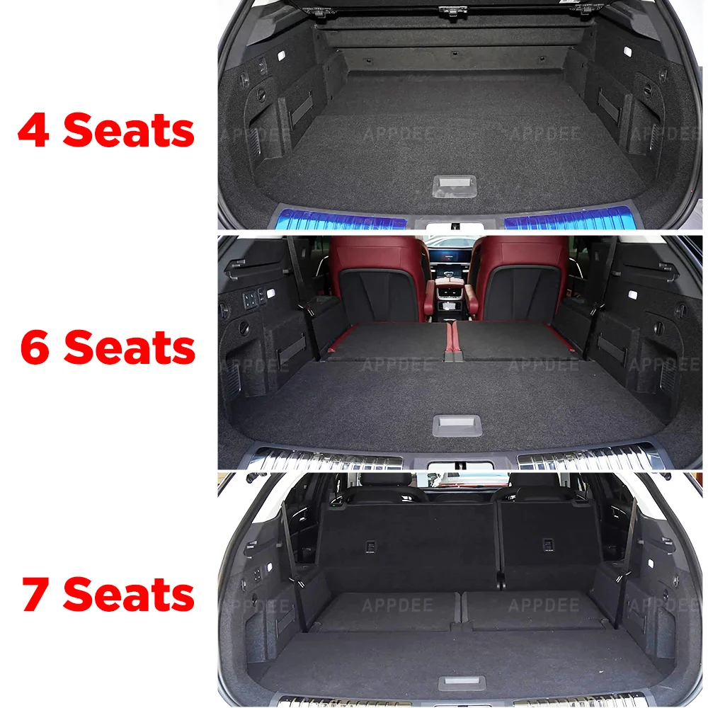 Car Floor Mats for Hongqi E-HS9 4/6/7 Seats 2020-2024 23 22 21 Car Trunk Mats Cargo Liner Foot Pads Interior Accessories