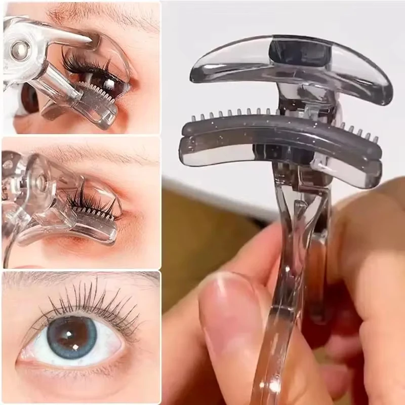 Dual-Typ-Wimpernzange mit Kamm – breite und teilweise Clip-Optionen, wasserfest, langlebig, natürliche Locken, Unisex-zertifiziert
