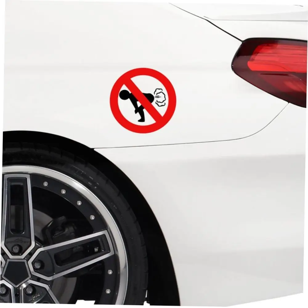 PVC Fun and Civilized Car Stickers No Farting Stickers Logo Stickers Dog Peeing Is Forbidden Stickers Car Window Sticker