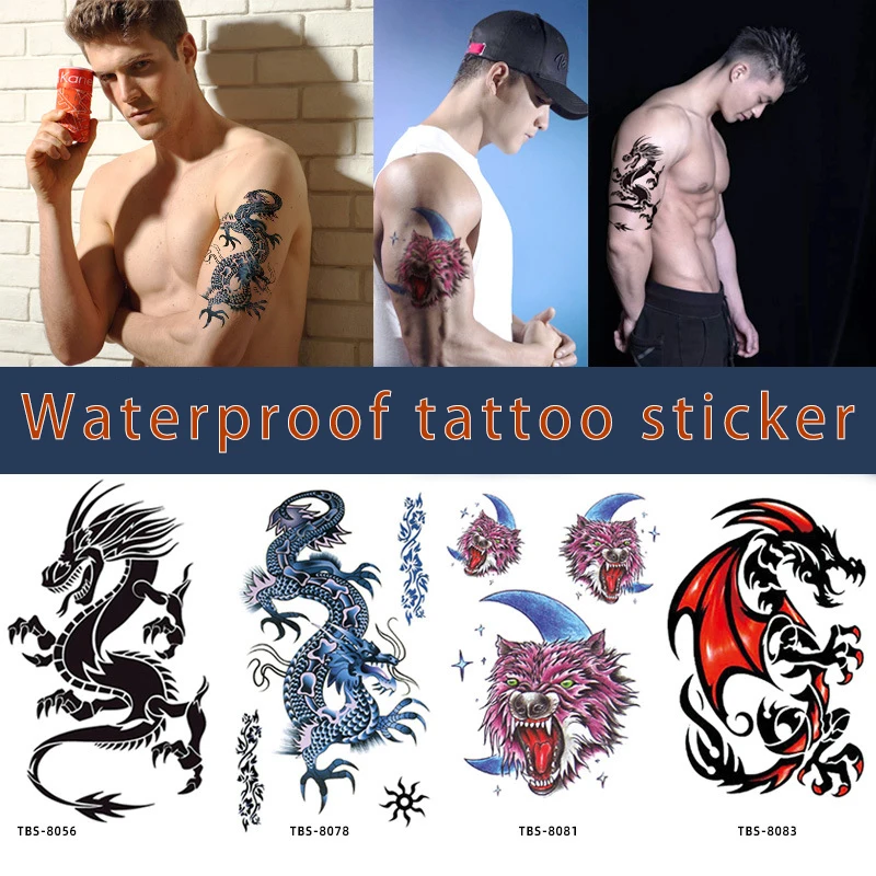 

Waterproof lasting Tattoo stickers Tattoos Temporary Fashion personality Body art arm fake tattoos Men women