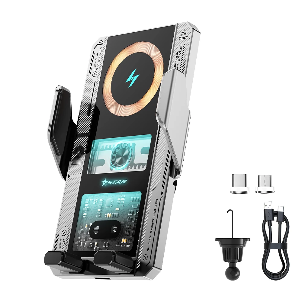 

Wireless Charger Car Mount 15w Wireless Car Charger Smart Wireless Charger Mobile Phone Stands Car Phone Holder