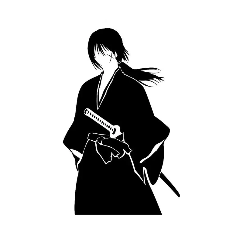 Car Sticker Rurouni Himura Kenshin Anime Silhouette Graphics Personality Decal Bumper Refrigerator Car Door Protector