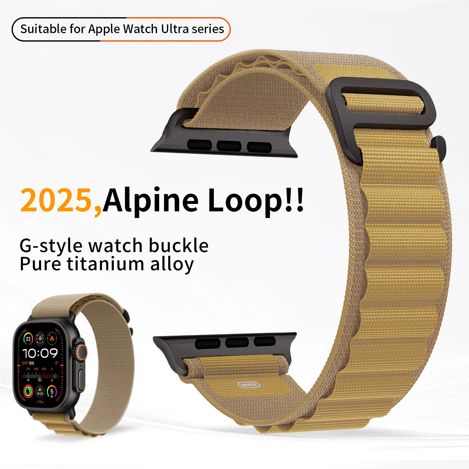 Kebitt New High Quality Nylon Strap Alpine Loop For Apple Watch Series 11 10 9 8 7 6 5 Se 3 Ultra 3 2 Band Iwatch 46mm 45mm 49mm