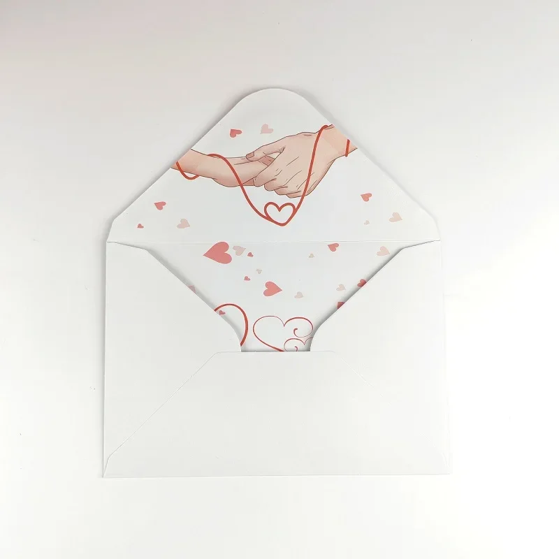 50pcs Romantic Envelope 120g Paper 16x11cm Postcard Giftbox Message Packaging Wedding Invitation Valentine's Day Postcards Love