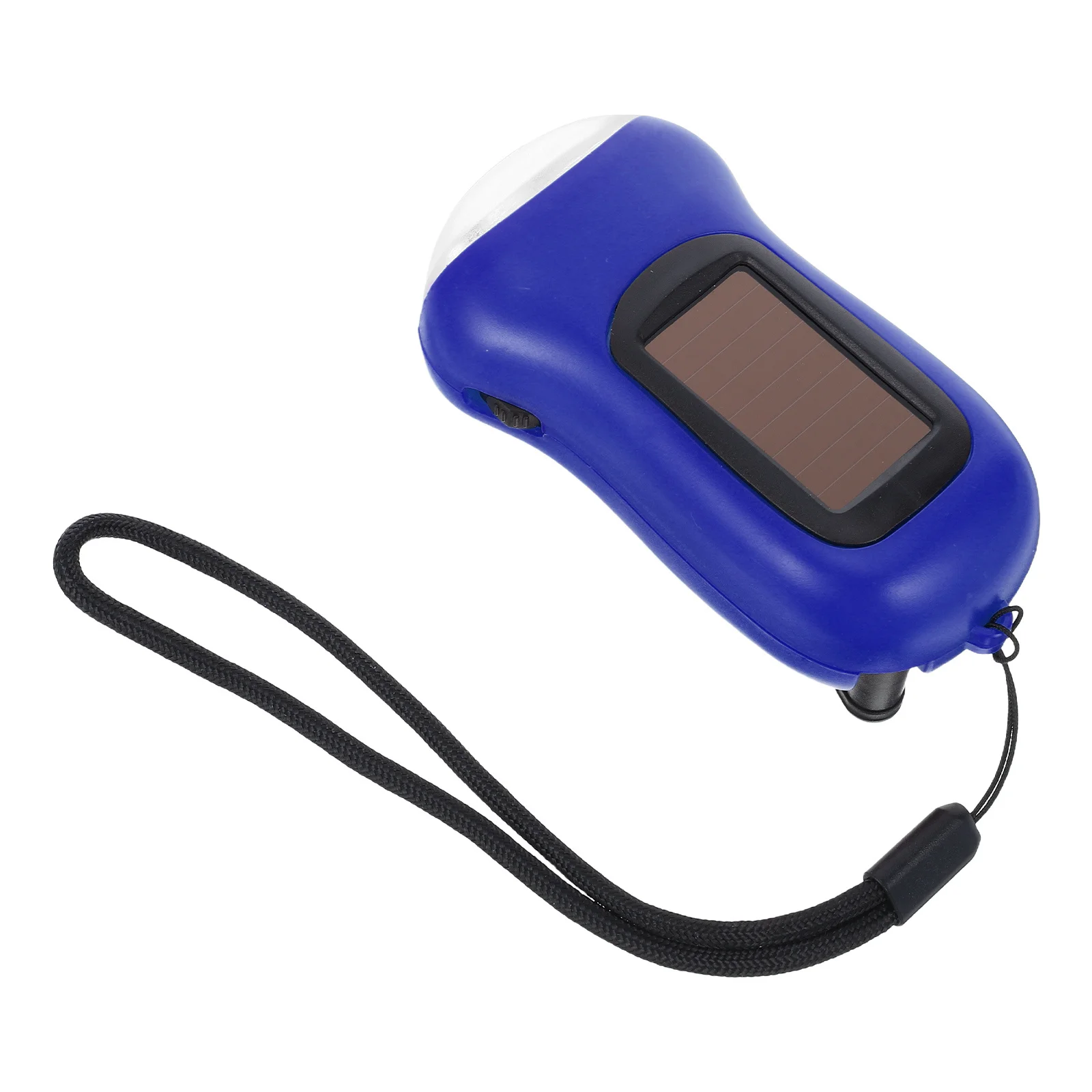 

Blue Hand Crank Solar Powered Flashlight Compact Lightweight Emergency Light for Outdoor Use Sustainable Energy Efficient