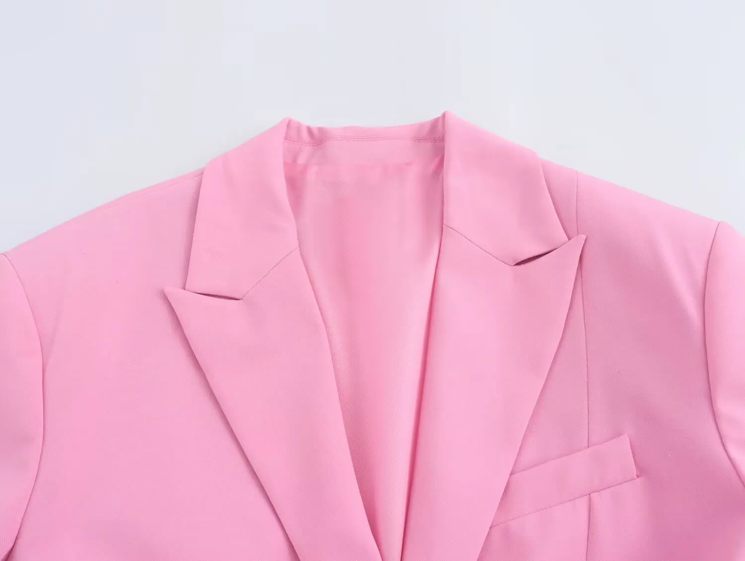 سترة نسائية ذات طية صدر مدببة واحدة - صدرية مع خصر - ربط تفاصيل وجيوب لمظهر احترافي وأنيق #6