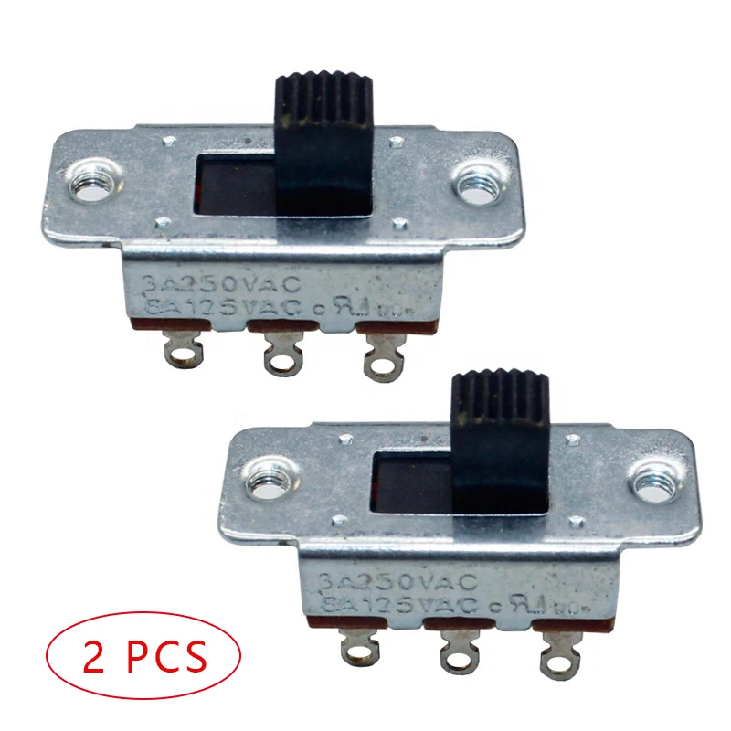 2 PCS ZING EAR ZE-209-22 DPDT ON-ON Mini Ceiling Fan Reverse Direction Control Slide Switches