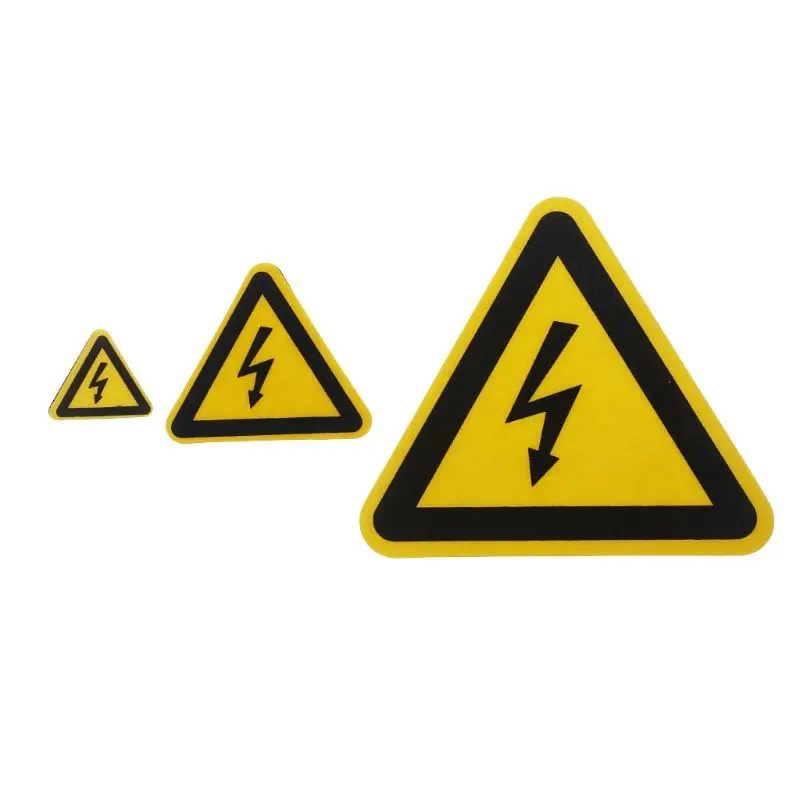 

Electrical Shock Hazard Warning Stickers Danger Warning Safety Labels PVC Waterproof for Indoor Outdoor 25mm 50mm 100mm