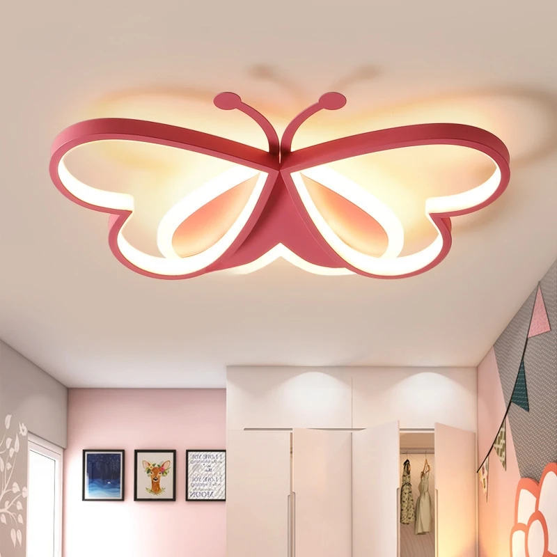 

Butterfly LED Kids Bedroom Ceiling Light Minimalist Child Room Ceiling Lamp Baby Room Ceiling Led Light Sleeping Room Light