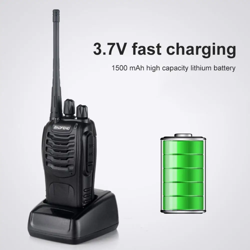 

New BF-888S 5km Range Wireless Walkie-talkie UHF Talkie Handheld Two-way Ham Radio 400 - 470MHZ