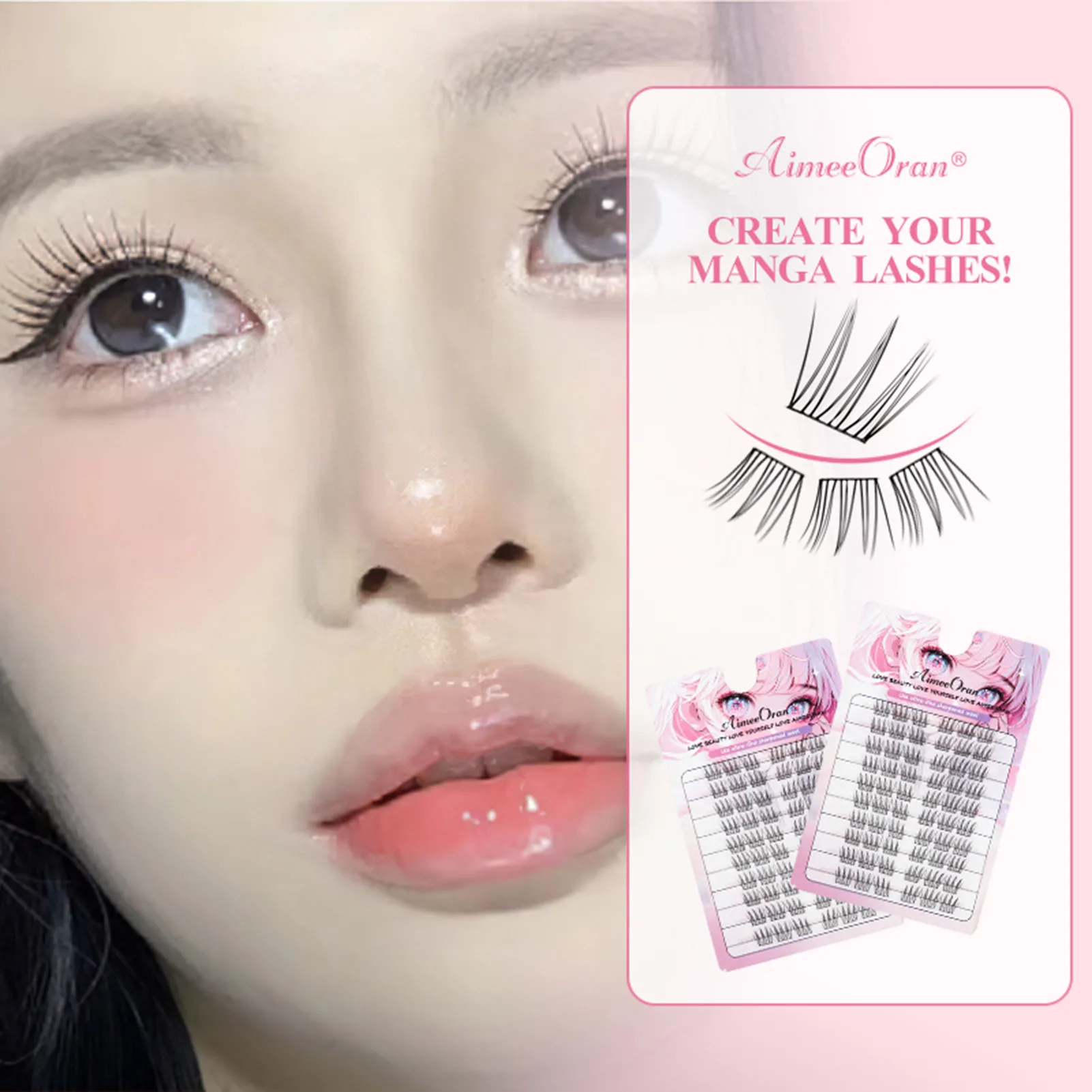 Natural Eyelash Cluster Extensions Multi-Layer Thick false Eyelashes maga lashes for Beauty Eye Cosplay DIY Makeup