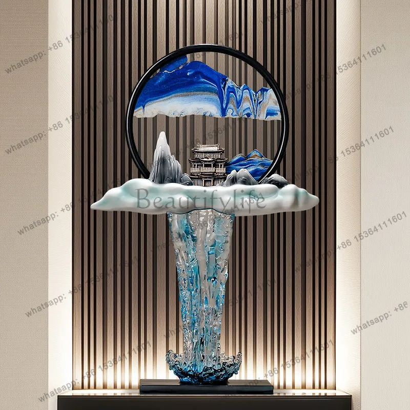Entrance Alpine Flowing Sand Painting Fine High Ornament Niche Decorative Art Advanced Sense