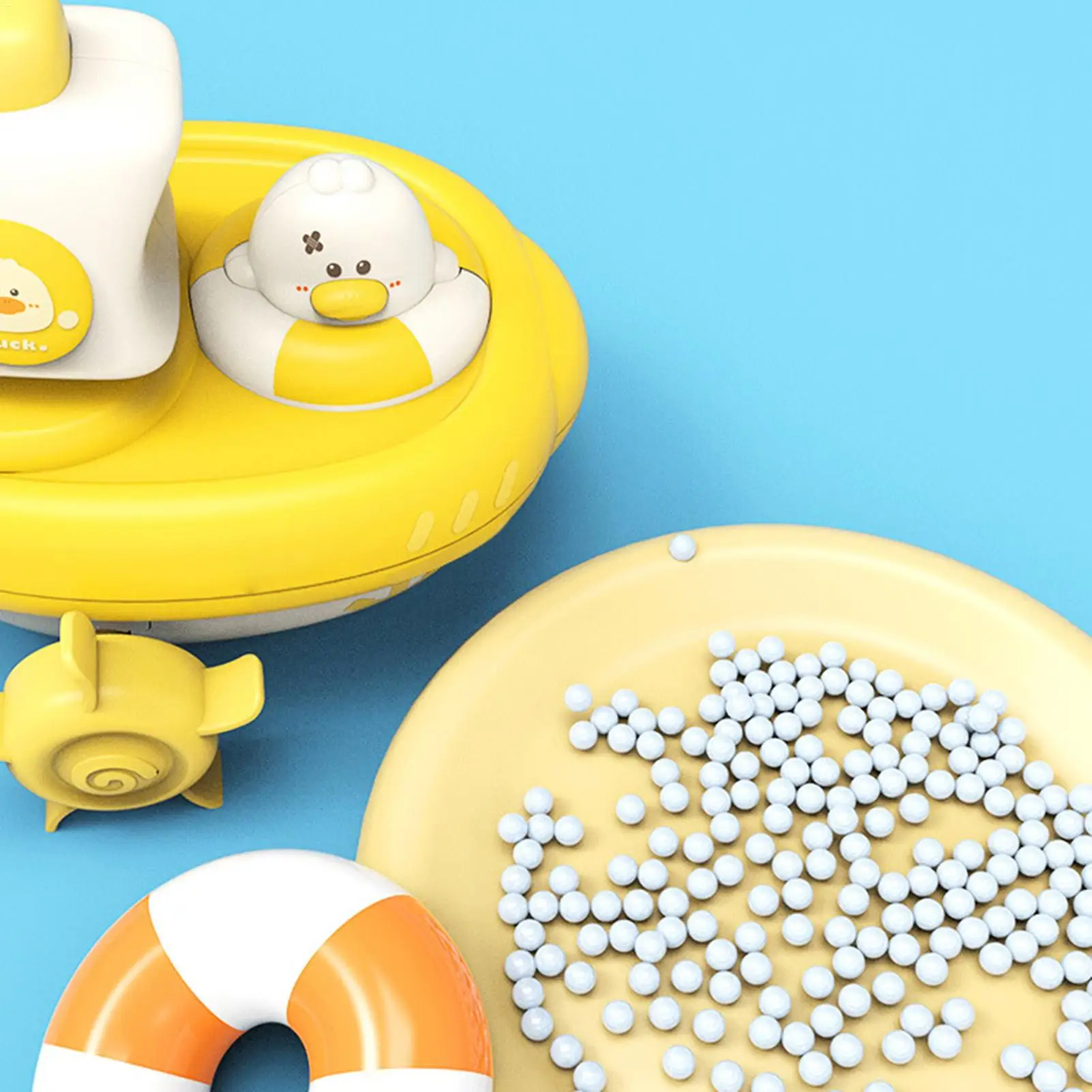Barco de juguete para baño, barco de juguete para jugar en el agua, divertido juego interactivo de baño con manivela para ducha, diversión en el hogar, playa, piscina para niños y niñas en interiores