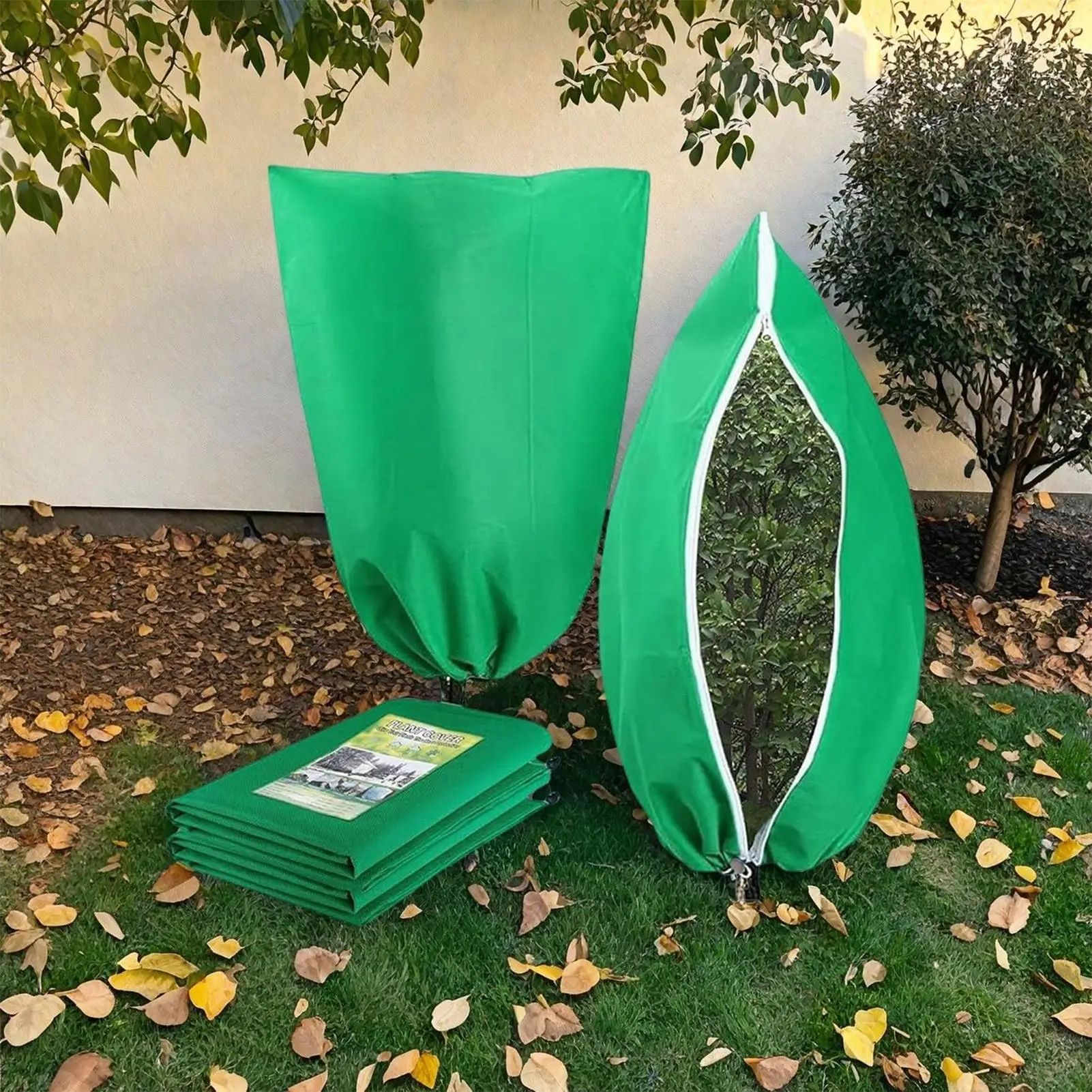 

Winter Plant Covers Freeze Protection Fleece Plant Protection Covers Reusable Plant Covers With Zipper Drawstring For Orchard