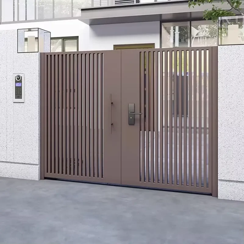 Chinese Modern High Grade Wear Resistant Retractable Waterproof Electronic Sliding Garden Fence Yard Door Courtyard