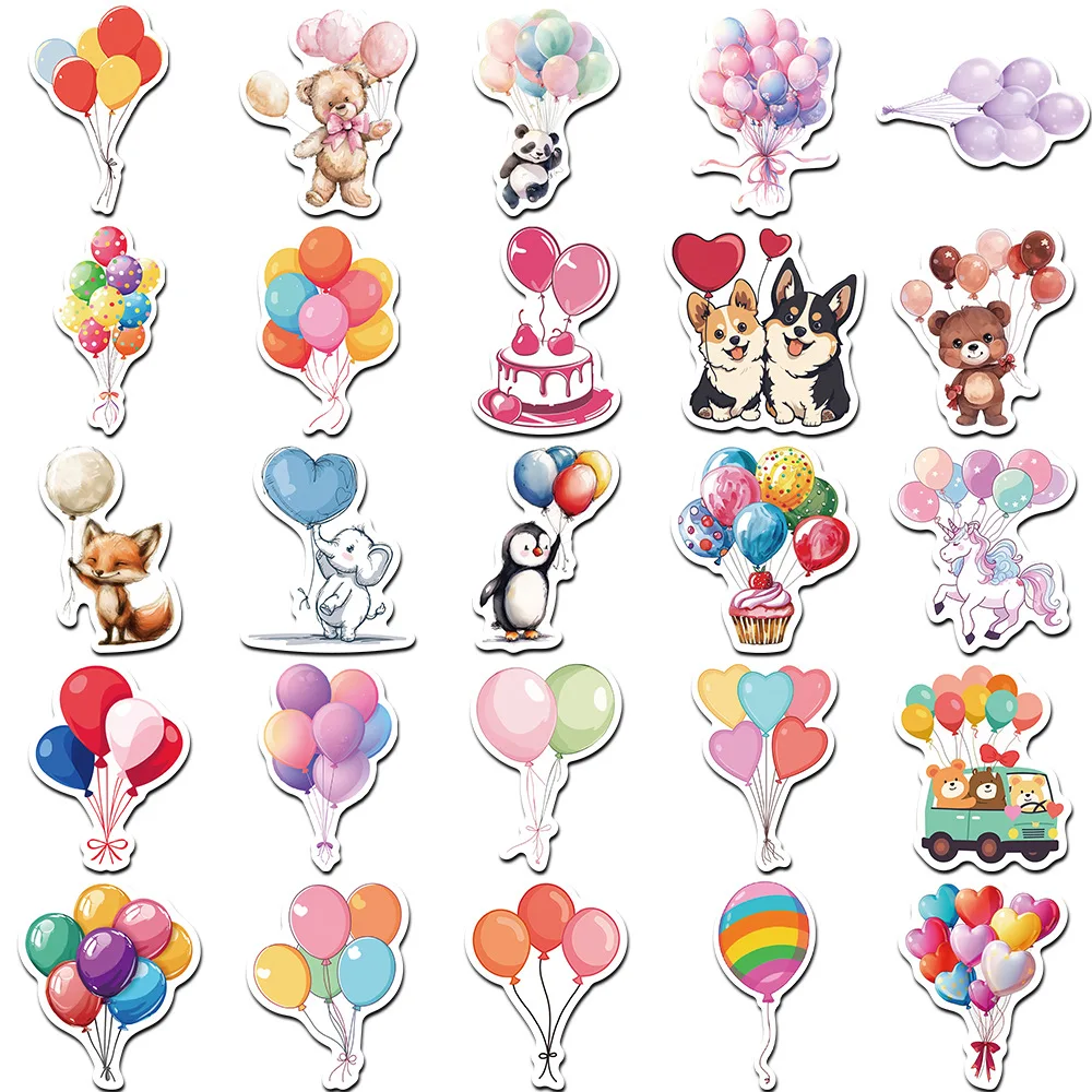 10/30/50Pcs Festival balloon cartoon graffiti sticker For Suitcase Skateboard Laptop Luggage Phone Styling DIY Decal Pegatina