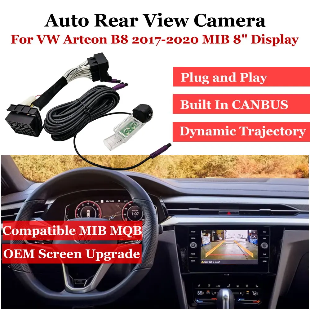 

Plug & Play Car Rear Camera For Volkswagen VW Arteon 3H7 2017-2020 MQB MIB 8" Display Vehicle Rearview Upgrade Accessories Kit