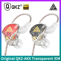 Original QKZ AKX IEM Monitor Level Headphone Transparent In-Ear Wired Earbuds With Mic HiFi Bass Stereo Muisc Earphone AUX 3.5MM