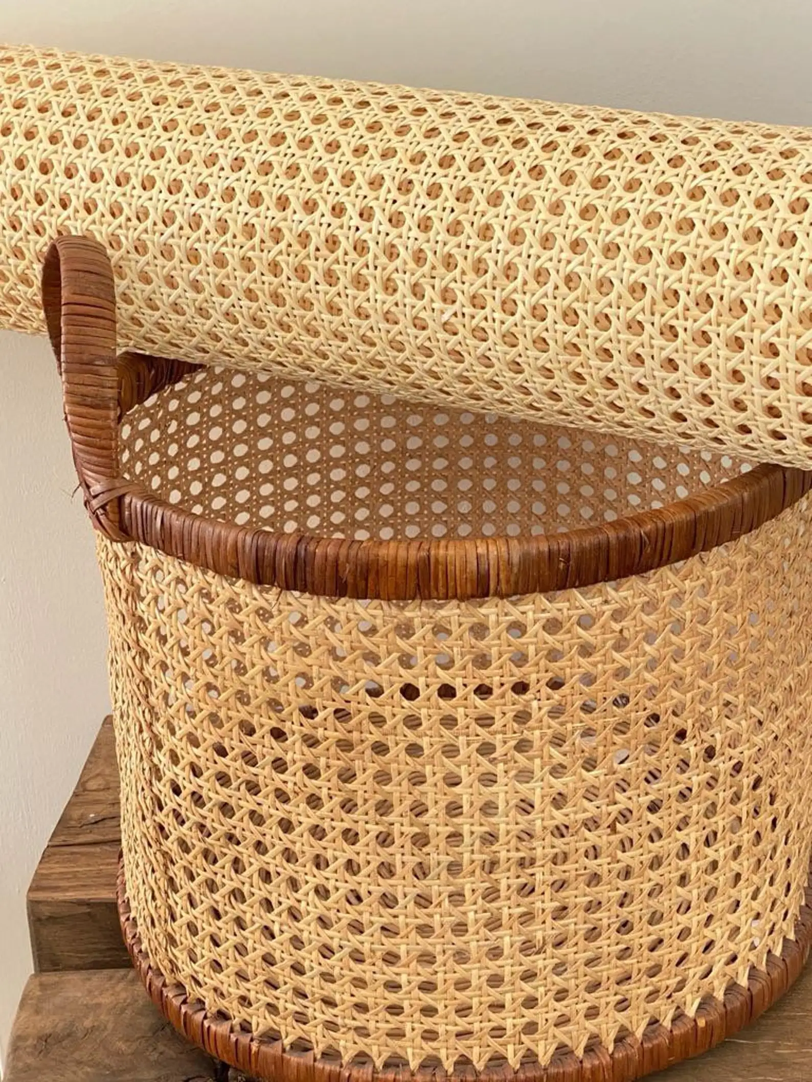 35-55 cm breite Rattanrolle, natürliches großformatiges Rattan-Geflechtmaterial, Rattan-Gewebe für Schrankkopfteile – Detail 4