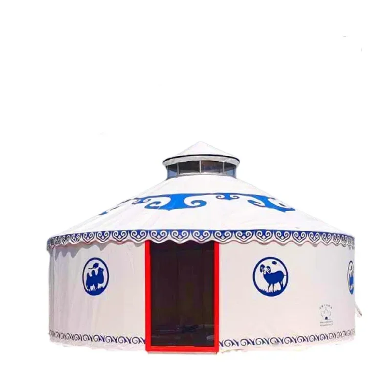 

Luxury mongolian yurt tent for sale Steel frame structure can resist wind, keep warm, move and prevent rainstorm.