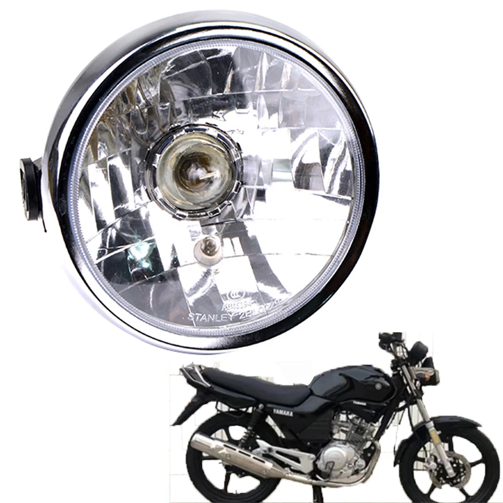 

For Yamaha YBR125 YBR 125 2002-2013 Driving lights bulb motorcycle headlight lamp Moto Headlamp Amber Headlights Classic Round