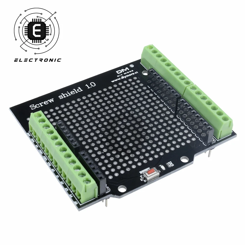 Nguyên Sinh Vít Che Chắn Cho Arduino Mã Nguồn Mở Nút Reset D13 LED Mới Cho Bo Mạch Năm 3.81 Nhà Ga 2 Mặt PCB SMART TECH Hàn DIY