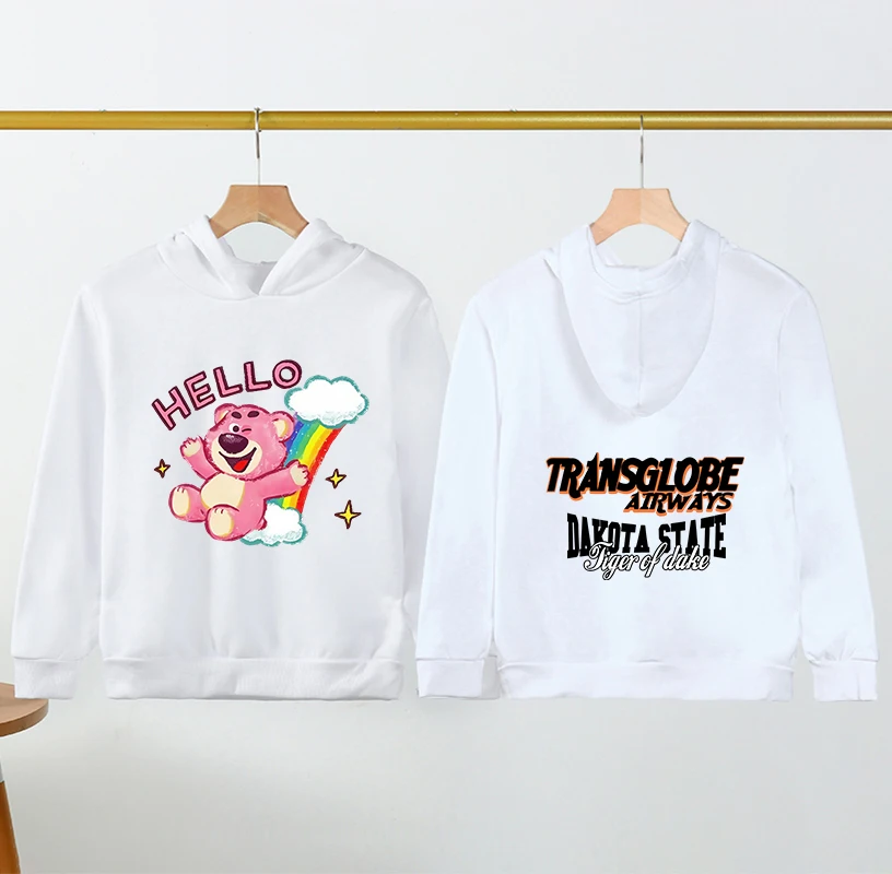 

Disney Strawberry Bear Kids Spring and Autumn Hoodie Top for Boys and Girls Aged 7-13 Casual Fashion Outdoor Sports Hoodie Top