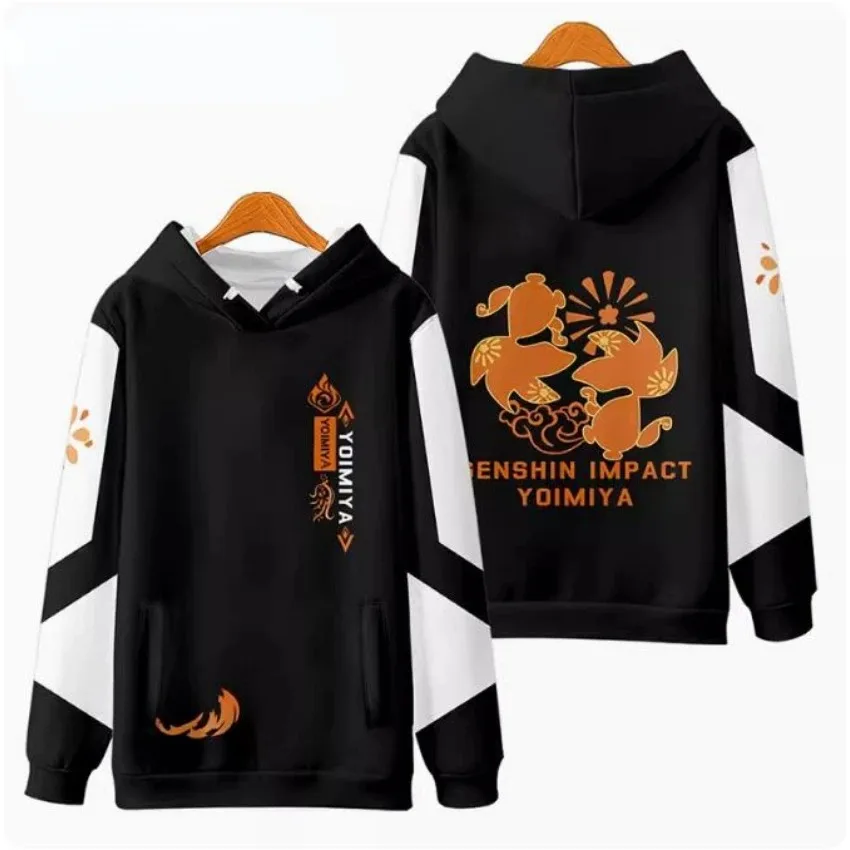 Genshin Impact anime hoodie for men and women,3D printing extra-large sweater,Naganohara Yoimiya Cosplay Costume casual 2024