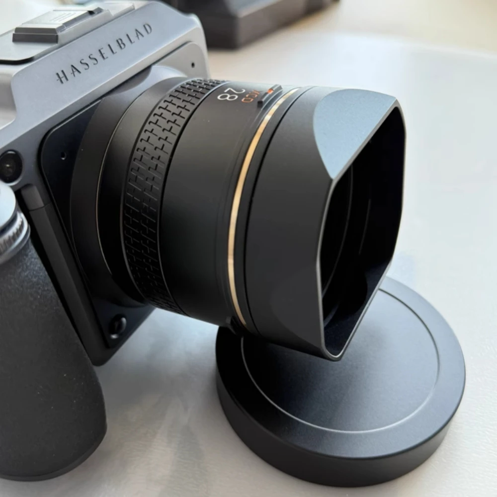 

For Hasselblad XCD 4/28P 2.5/38V 2.5/55V 90V Camera Lens Hood Metal Screw-in Lens Hood Lens Cap Replaces Photography Accessories