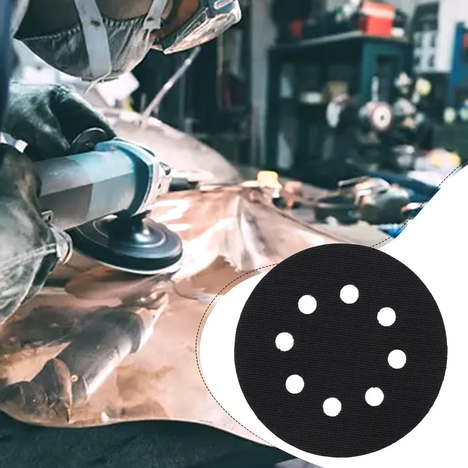 Interface Pad Protection Pad Prevents Dust Protection 8 Holes Cushioning Pad Sanding Discs Ultra-thin Flocking