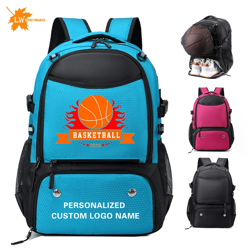 

Customized Basketball Backpack With Printed Logo Outdoor Football Bag Badminton Bag Baseball Storage Bag Personalized Name numbe