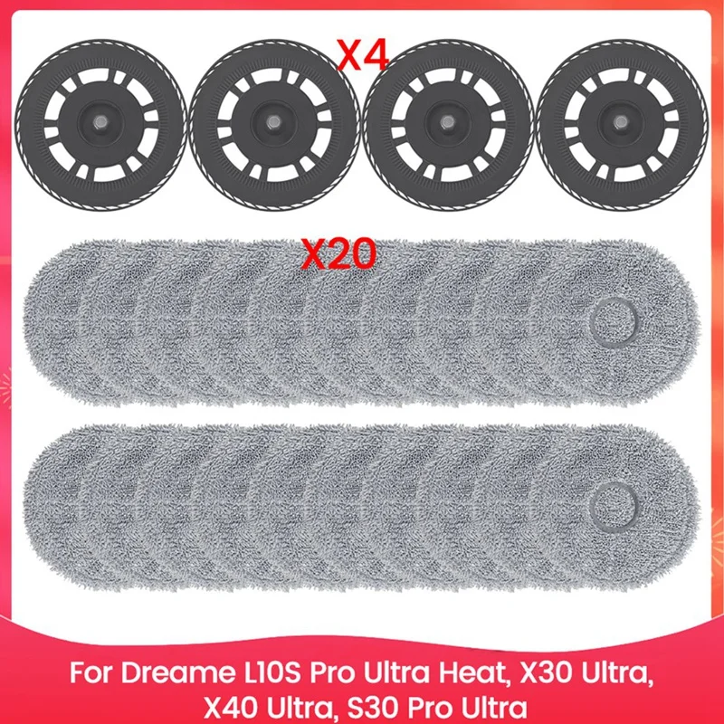 AA21-1 Set Porta Mop e Panno Mop Per Dreame L10s Pro Ultra Heat X30 Ultra X40 Ultra S30 Pro Ultra Aspirapolvere di Ricambio