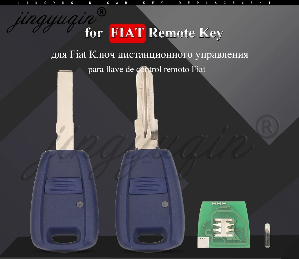 jingyuqin P/N: 71744151 Fernbedienung für Autoschlüssel, 1 Taste, 433 MHz, ID48, für Fiat Doblo 2001–2010, Albea Palio Punto 2005, 2006, 2007, 2008 – Detail 3
