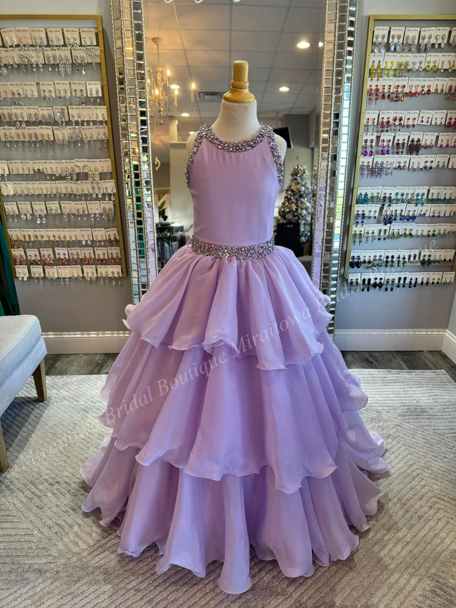 Orchid Girl Preteen Pageant Dress Cape AB Stones Crystal Little Baby Kid Birthday Formal Cocktail Party Gown Teens Junior Miss